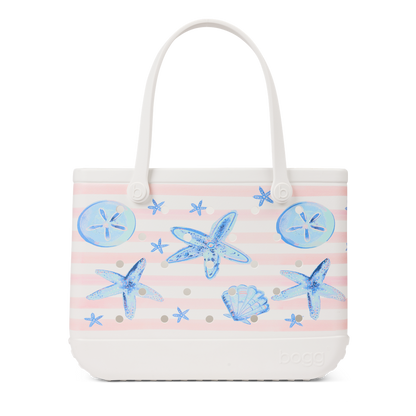 Original Bogg Bag - Pink Stripes & Blue Shells
