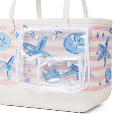 Original Bogg Bag - Pink Stripes & Blue Shells